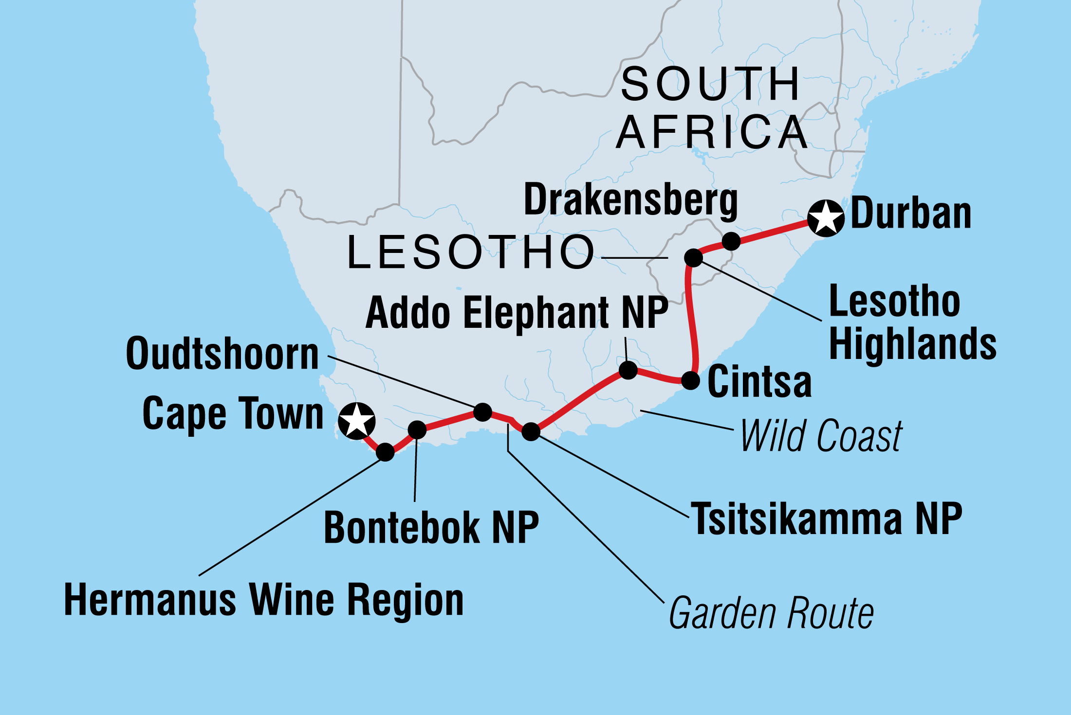 Cape Town to Garden Route Tour – South Africa Safari